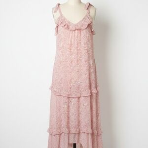 Elegant Pink High Low Dress‎